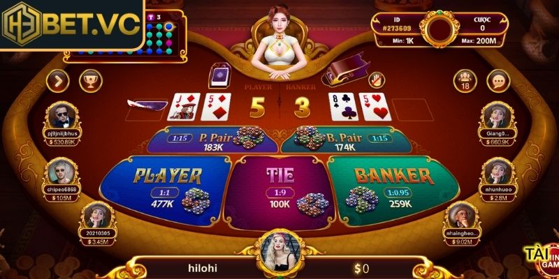 Baccarat H3BET Online Cơ Hội Chiến Thắng Từ Những Ván Bài 2 Luật chơi cơ bản trong Baccarat